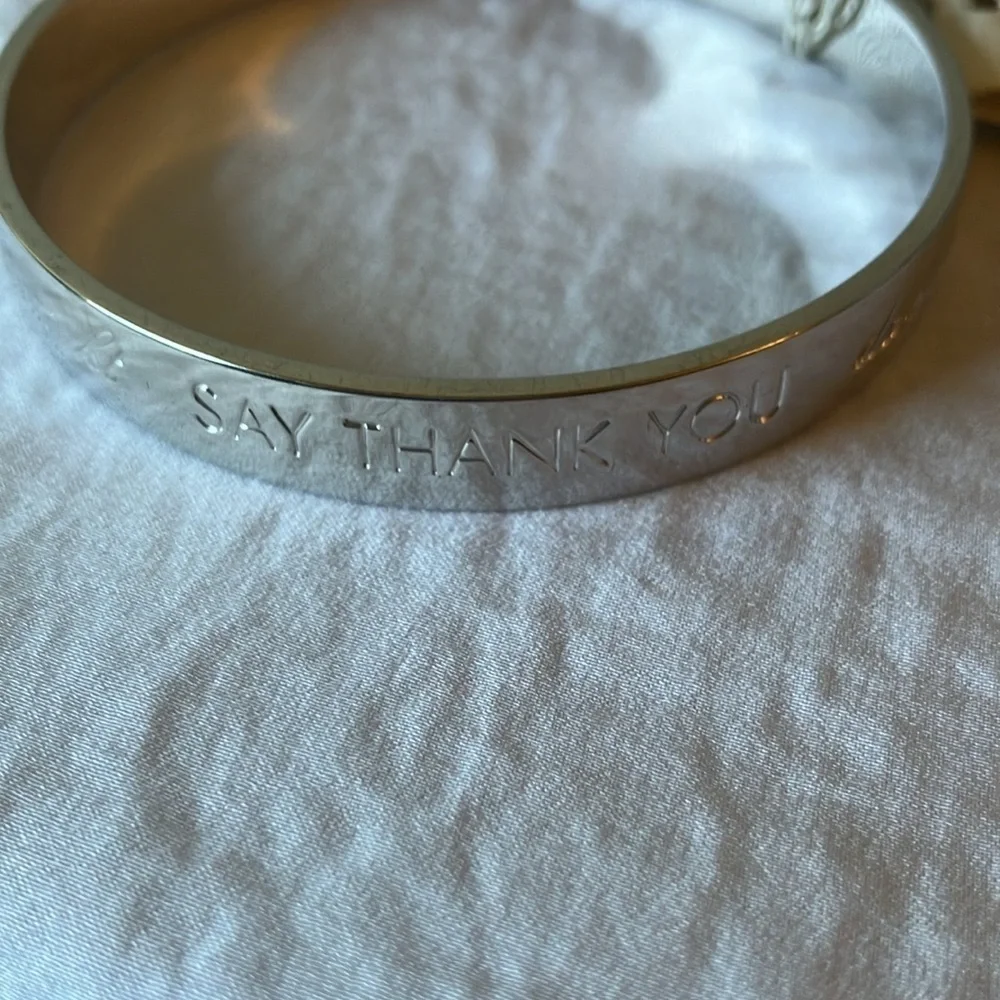 Kate Spade: Silver Tone Bracelet- “Mom Said So”- - Picture 2 of 12